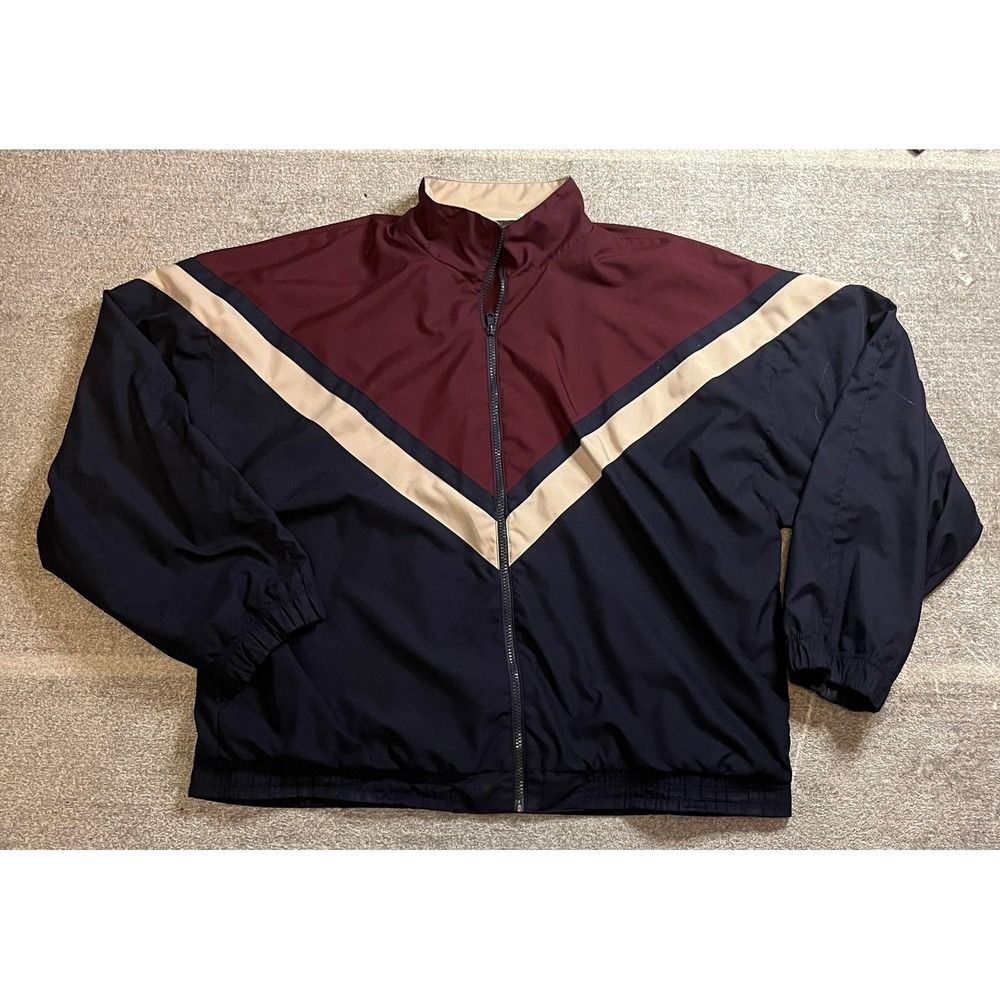 Champion Vintage Windbreaker Jacket Mens Large Colorblock Chevron 90s Y2K
